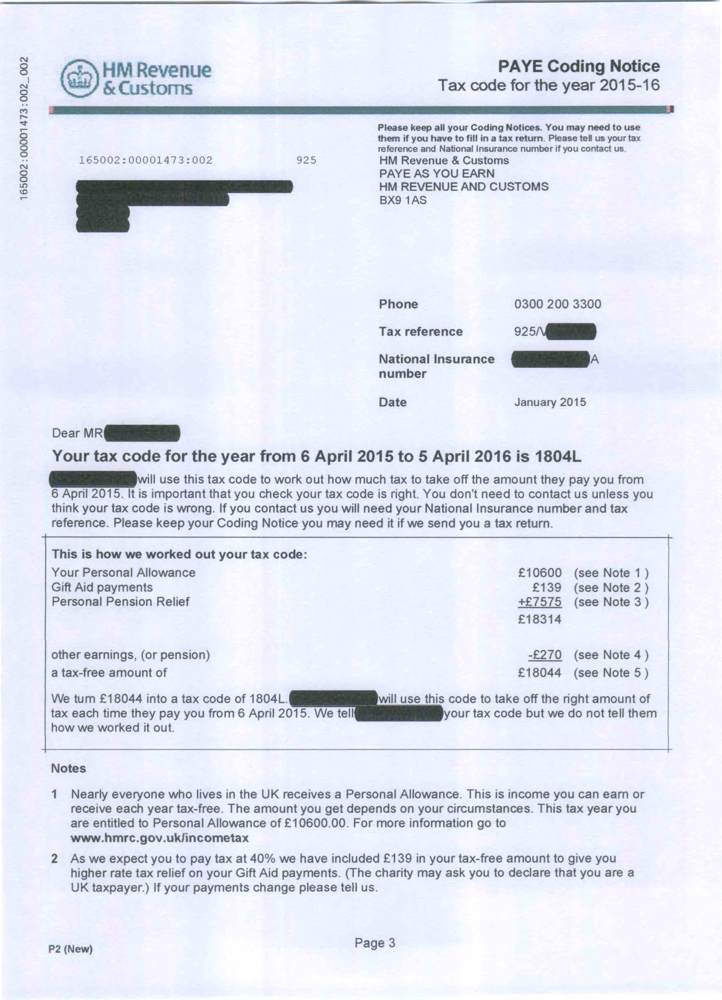 Hm Revenue Tax Rebate Number